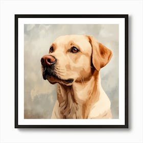 Labrador Retriever Calm Oil Painting 2 Art Print