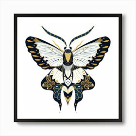 Moth Illustration 10 Art Print