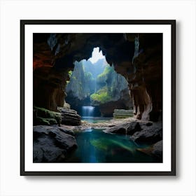 Abbey Caves New Zealand Art Print