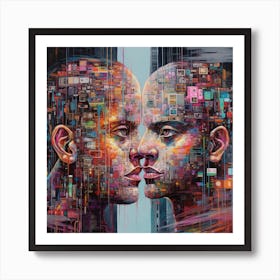 'Two Heads' Art Print