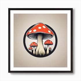 Mushroom Logo 6 Art Print