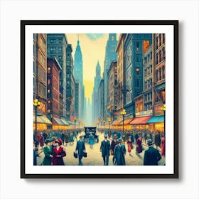 New York City Street Scene 2 Art Print