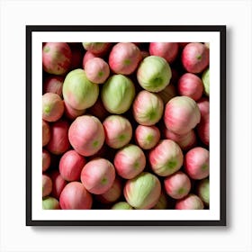 Pink And Green Figs Art Print