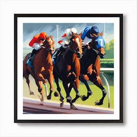 Horse Racing 3 Art Print