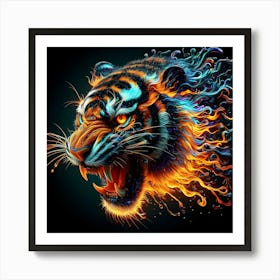 Fire Tiger Art Print