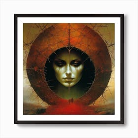 Woman In A Circle Art Print