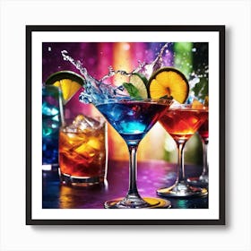 Colorful Drinks 4 Art Print