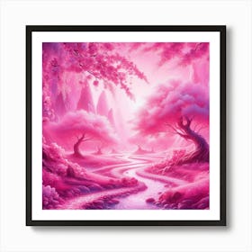 Pink Forest Art Print