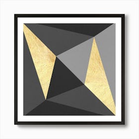 Gray and gold textures 4 Art Print