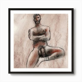 male nude explicit adult mature homoerotic Art Print