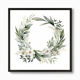 Wreath Of Eucalyptus 1 Art Print