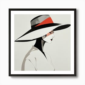 Woman in a Hat 2 Art Print