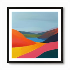 Colourful Abstract Lake District National Park England 1 Art Print