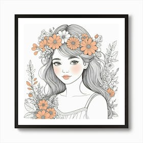 A flower girl 5 Art Print