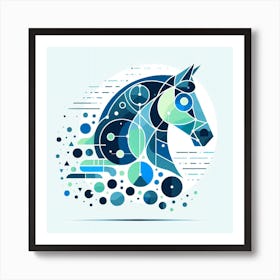 Geometric Art Horse 1 Art Print