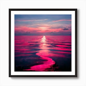 Pink sunset Art Print