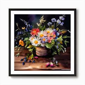 Bouquet Flowers Art Print