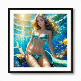 Mermaid knh Art Print