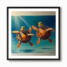 Turtles 3 Art Print