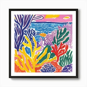 Seascape Dream Matisse Style 6 Art Print