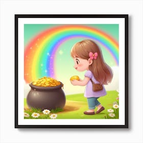 I found a gold pot at the end of the rainbow Art Print