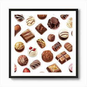 Chocolates Seamless Pattern 3 Art Print