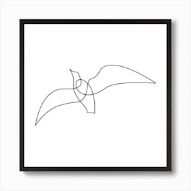 Ease Square Line Art Print