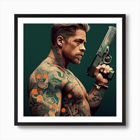 Tattooed Man 9 Art Print