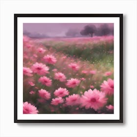 Pink Flowers 2 Art Print