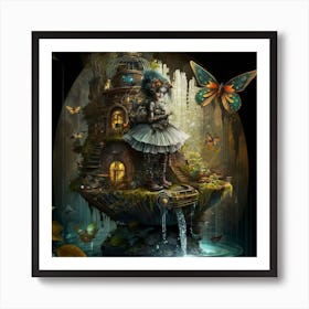 Myeera Halloween And Christmas Mix Up Steampunk Nature Waterfal D4999338 27f8 4d85 9356 2a9290c0e0dc Art Print