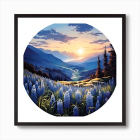 Sunset In The Valley Art Print