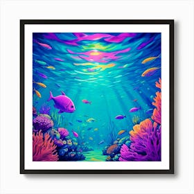 Coral Reef Painting Art Print