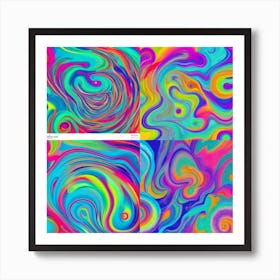 Psychedelic Swirls 1 Art Print