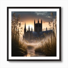 cathedral in the marsh Art Print