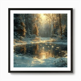 Winter In The Forest Art Print