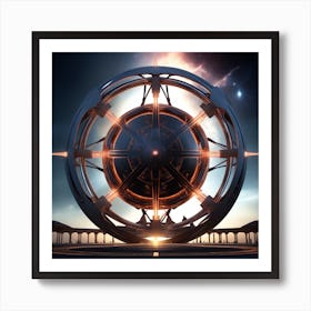 Futuristic Spaceship 40 Art Print