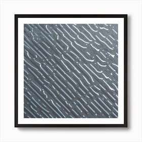 Rain Drops On A Metal Surface Art Print