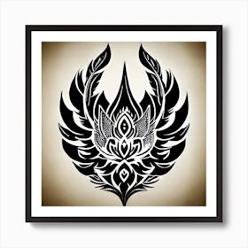 Tribal Tattoo Design Art Print