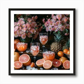 Oranges And Grapefruits Art Print