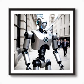 Robot On The Street 22 Art Print