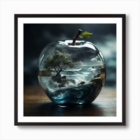 Apple In Glass Art Print