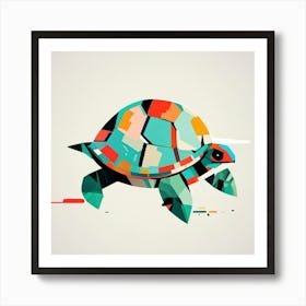 Abstract modernist Turtle 1 Art Print