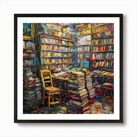 Van Gogh Style: The Old Bookshop Series 1 Art Print