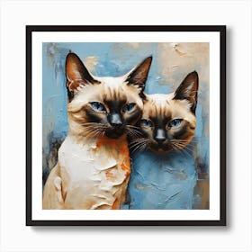 Siamese cats 1 Art Print