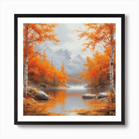 Lena1987 Secluded Alpine Lake 5 Art Print