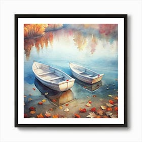 Two Boats In The Water Art Print