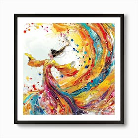 Chinese Dancer Art Print