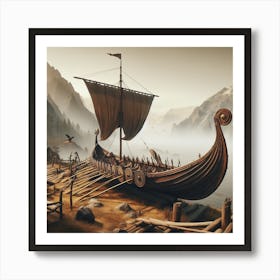 Viking ship Art Print