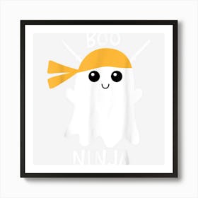 Funny Boo Ninja Ghost Cool Boo Ninja Ninjutsu Halloween Art Print