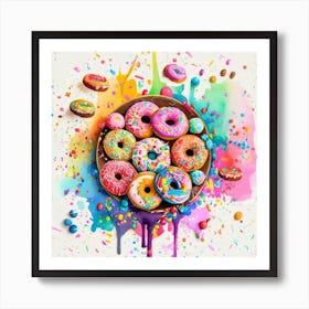 Donuts are an American-origin dessert Watercolor 9 Art Print